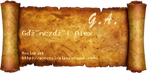 Gönczöl Alex névjegykártya