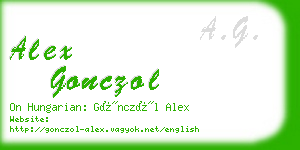 alex gonczol business card